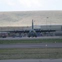 USA ID Boise 2004MAY12 NationalGuard 001  Straight across the Boise airport runway is the  Idaho Air National Guard  base.  Here's a  C-130 &quot;Hercules&quot;  transporter. : 2004, 2004 - The "Get Fluxed" Australian Tour, Airport, Americas, Boise, Idaho, May, National Guard Depot, North America, USA