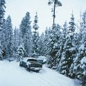 USA ID McCall 2001JAN13 010  Look, the cabin's car park is clear. : 2001, 2001 - 2nd Annual Bed & Sled, Idaho, January, McCall, North America, USA