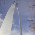 USA MO SaintLouis 2002MAR06 GatewayArch 013  The Gateway Arch was built to withstand earthquakes and high winds; it sways up to 1 inch in a 20 mph wind, but is built to sway up to 18 inches. : 2002, 2002 - Booze Bothers Tour, Americas, Gateway Arch, March, Missouri, North America, Saint Louis, USA