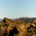 AUS NT AliceSprings 1991AUG TheWidowmaker 003  Looking out towards Simpson's Gap. : 1991, Alice Springs, August, Australia, Date, Month, NT, Places, The Widowmaker, Year