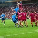 AUS QLD Brisbane 2013MAR23 SuncorpStadium 002  Couldn't get much closer to the action unless we were on the field. : 2013, 2013 - Going Coastal Road Trip, Australia, Brisbane, Date, March, Month, Places, QLD, Suncorp Stadium, Trips, Year