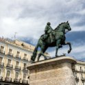 EU ESP MAD Madrid 2017JUL17 003  The   Estatua Ecuestre de Carlos III   ( Equestrian Statue of Carlos III ) in the middle of   Puerta del Sol   ( Gate of the Sun ). : 2017, 2017 - EurAisa, DAY, Estatua Ecuestre de Carlos III, Europe, July, Madrid, Monday, Puerta del Sol, Southern Europe, Spain