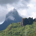 PYF Moorea CooksBay 2007FEB12 006  At 899 metres, Mount Rotui has an imposing presence that seems to dwarf the inlet and keeps an eye on the bay. : 2007, 2007 - Gone Troppo In Tahiti, Cooks Bay, Date, February, French Polynesia, Month, Moorea, Oceania, Places, Trips, Year